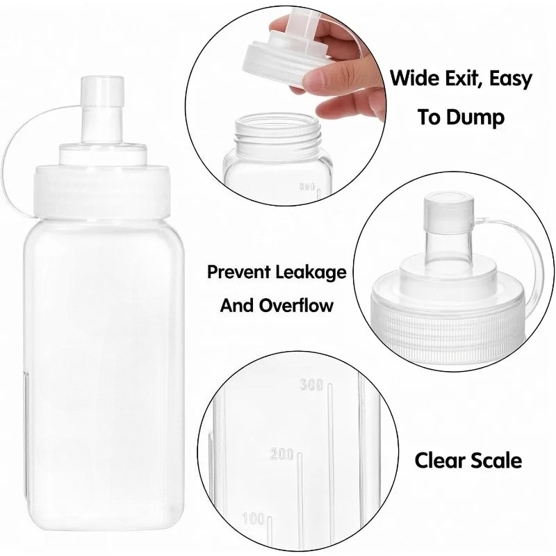 Sauce Squeeze Bottle - 9PCS 600/800/1000ML Squeeze Sauce Flaschen Würze