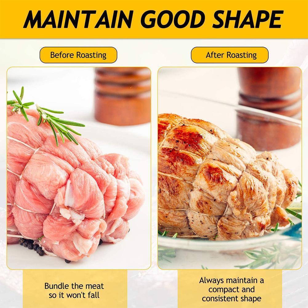 Meal Prep Dinners - 70 m Kochutensilien, Metzger-Baumwollschnur, Fleischzubereitung, Trussing,
