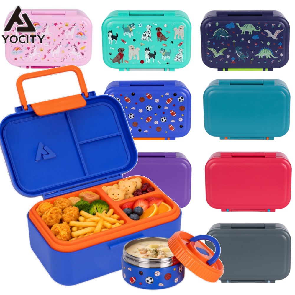 Meal Prep Dinners - Bento-Lunchbox mit 13oz Edelstahl-Isolierbehälter, Auslaufsichere Essensbehälter,