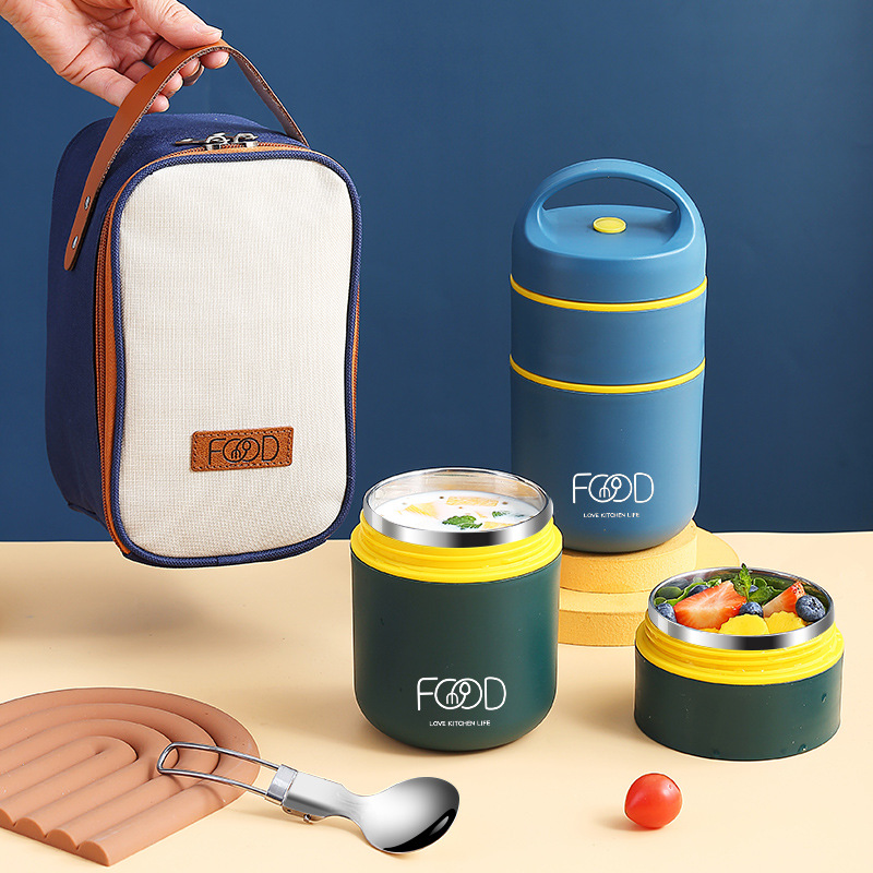 Stainless Bento Box - Doppelschichtige isolierte Lunchbox aus Edelstahl mit