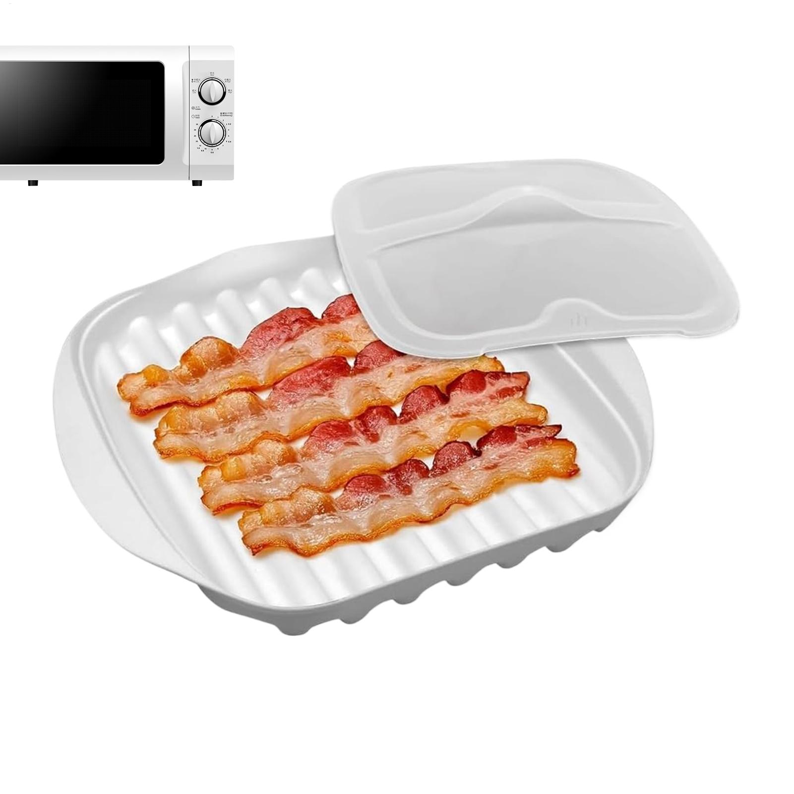 Meal Prep Hot Dogs - Mikrowellen-Bacon-Form Antihaftbeschichtet Küchenhelfer Bacon-Kocher für Mikrowelle