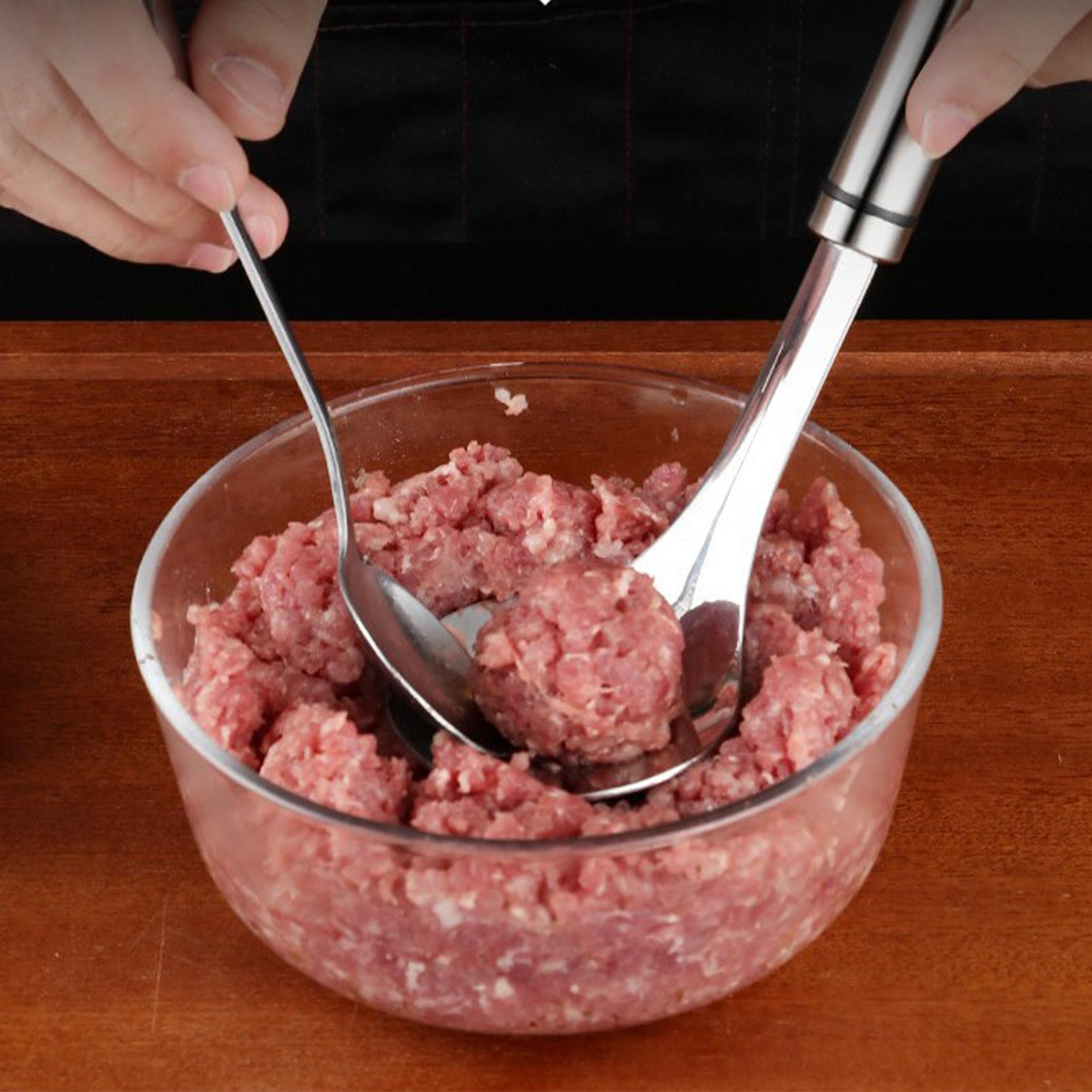 Meal Prep Pork - 2 Stück Fleischbällchen-Formwerkzeug mit Loch, Antihaftbeschichtung,