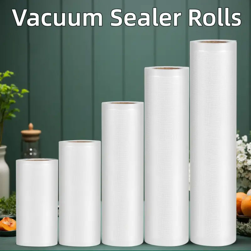 Meal Prep Vacuum Seal - 500CM Vakuumierbeutel-Rolle Rutschfestes Netzdesign Lebensmittel-Aufbewahrung Dickwandiger