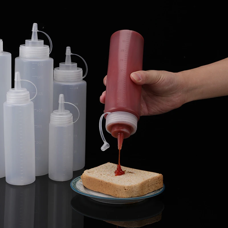 Sauce Squeeze Bottle - Große Quetschflaschen mit Düsen für Ketchup,