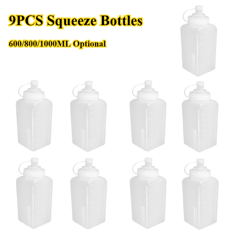 9PCS 600/800/1000ML Squeeze Sa – Sauce Squeeze Bottle Bewertung und Preis