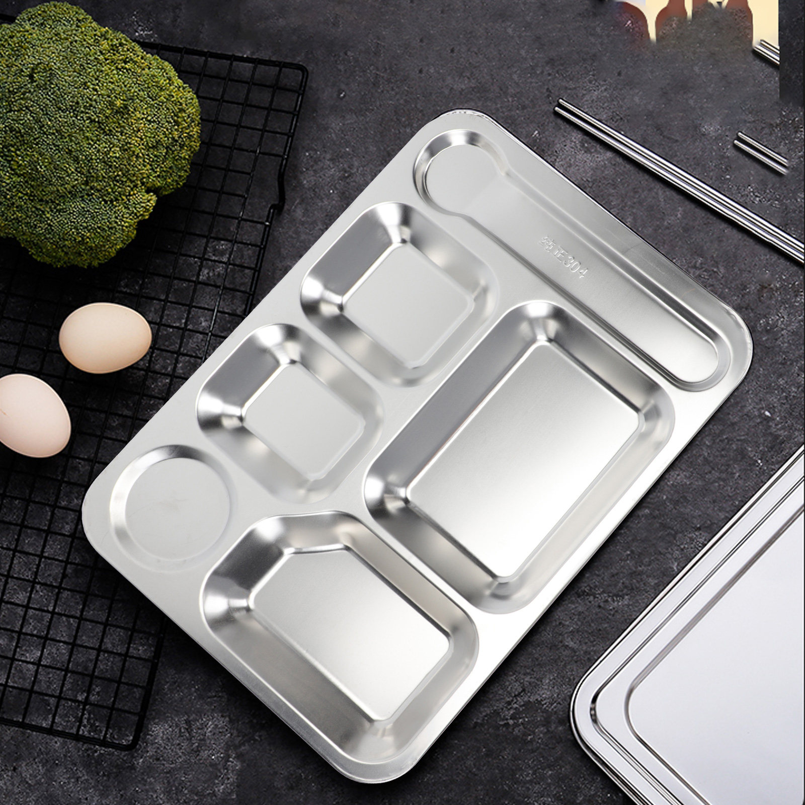 1 Stück 6-Fächer-Lunchtablett, – Meal Prep Container Bewertung und Preis