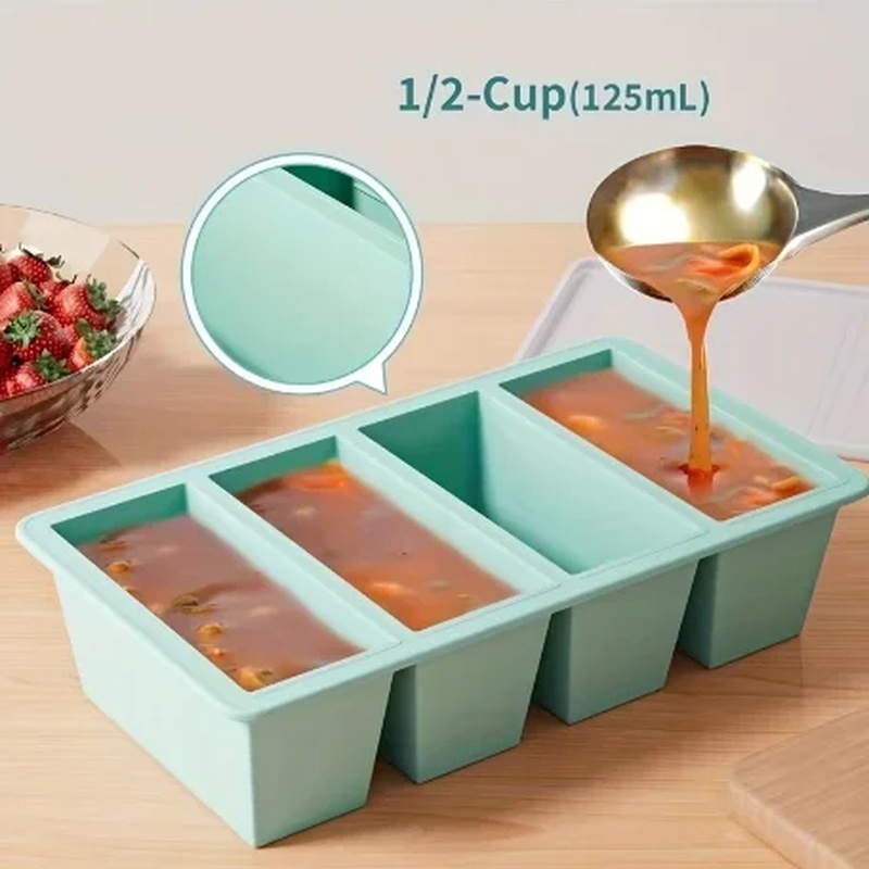 Stapelbare Silikon-Gefrierbehä – Meal Prep Menu Bewertung und Preis