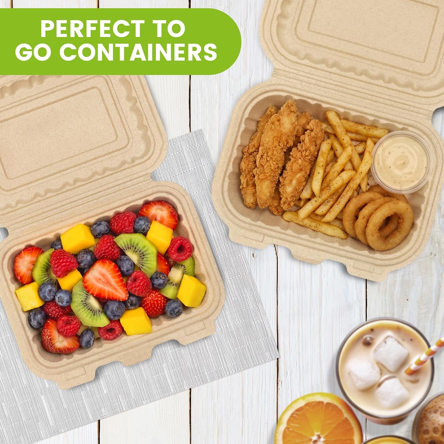 50er-Pack 16oz Clamshell Take- – Meal Prep Container Bewertung und Preis