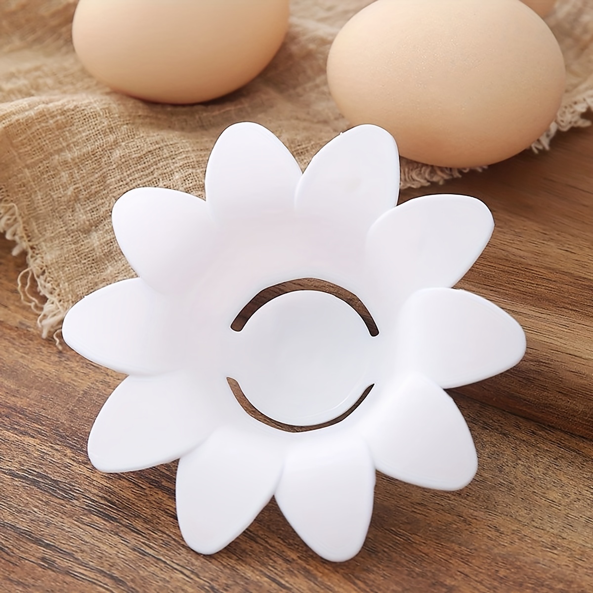 1pc/Nette Blume Design Ei Weiß – Meal Prep Eggs Bewertung und Preis