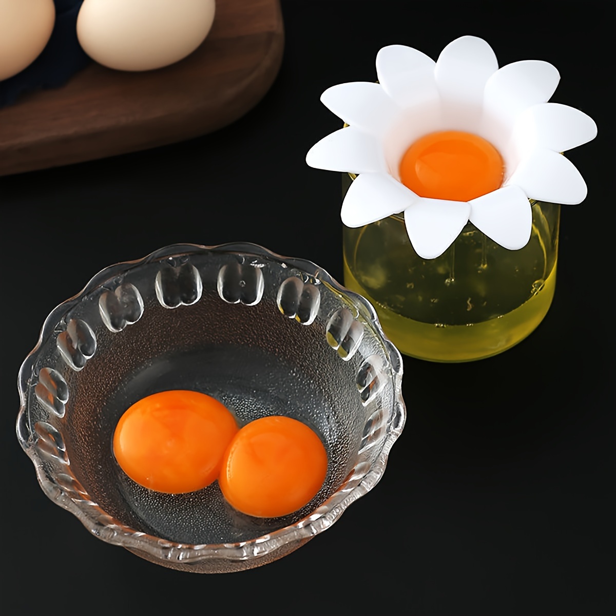 1pc/Nette Blume Design Ei Weiß – Meal Prep Eggs Bewertung und Preis