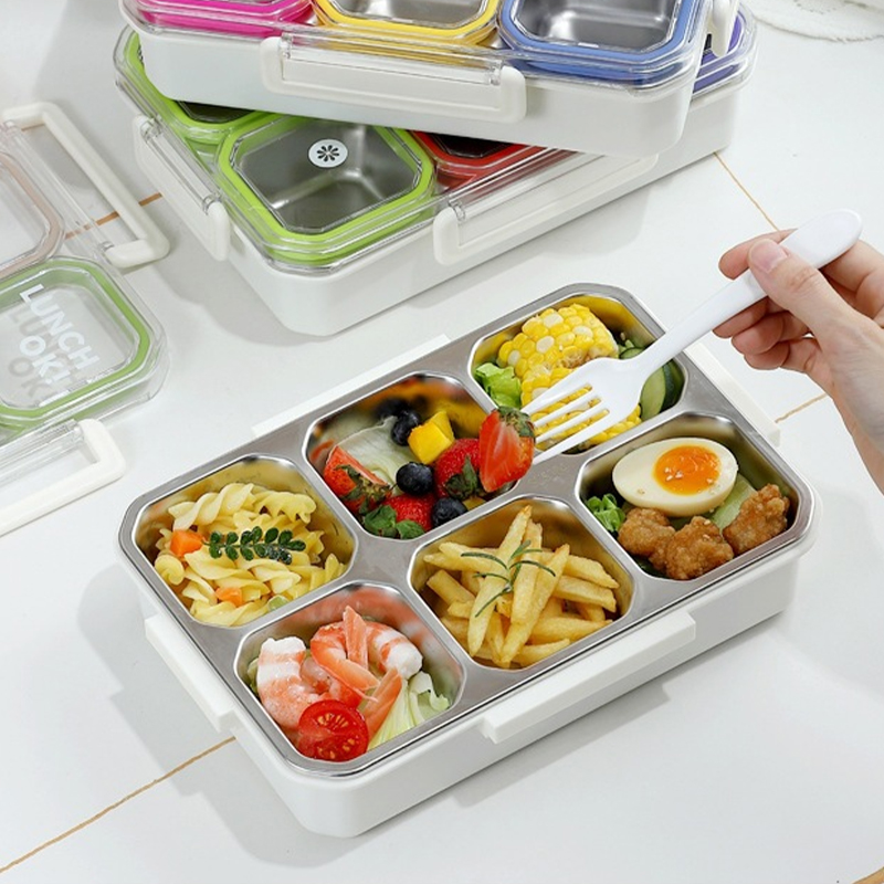 6-Fach Edelstahl-Lunchbox mit  – Stainless Bento Box Bewertung und Preis