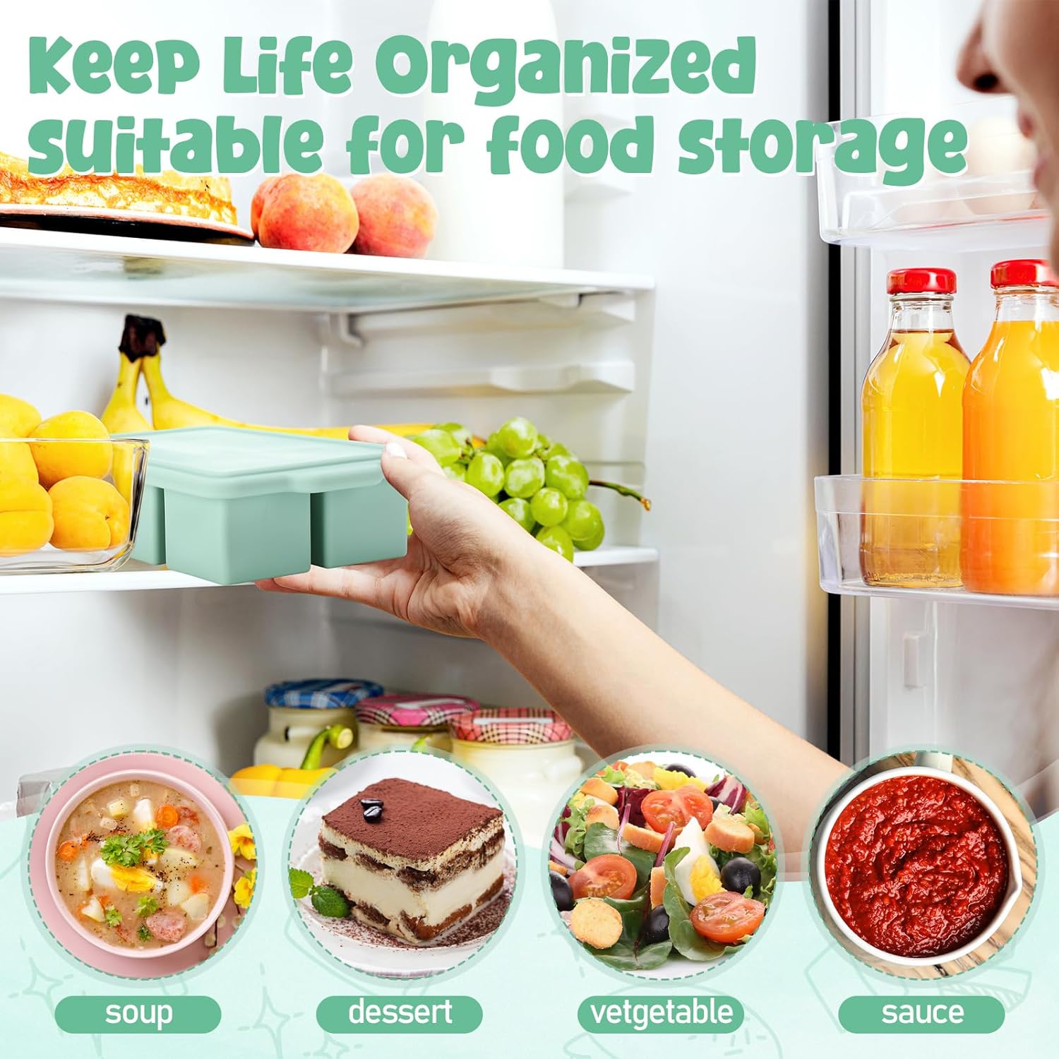 Silikon-Gefrierbehälter mit De – Meal Prep Menu Bewertung und Preis