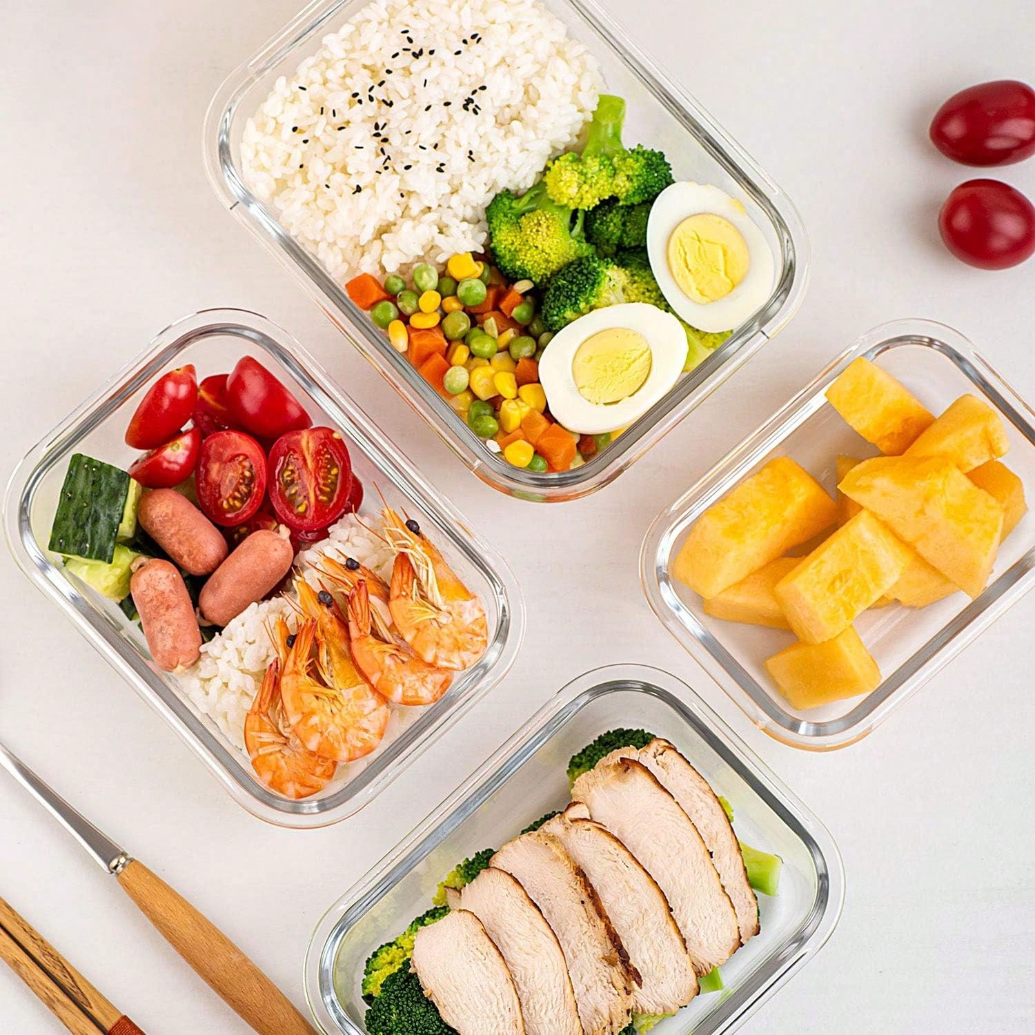 10er-Pack Glasbehälter für die – Meal Prep Container Bewertung und Preis