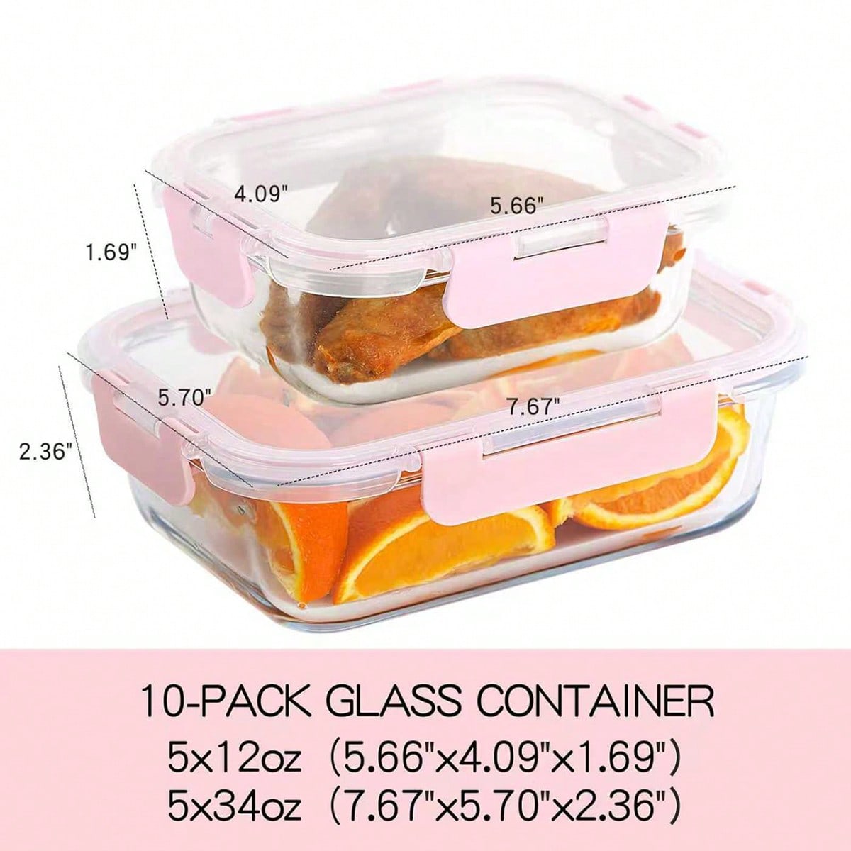 10er-Pack Glasbehälter für die – Meal Prep Container Bewertung und Preis