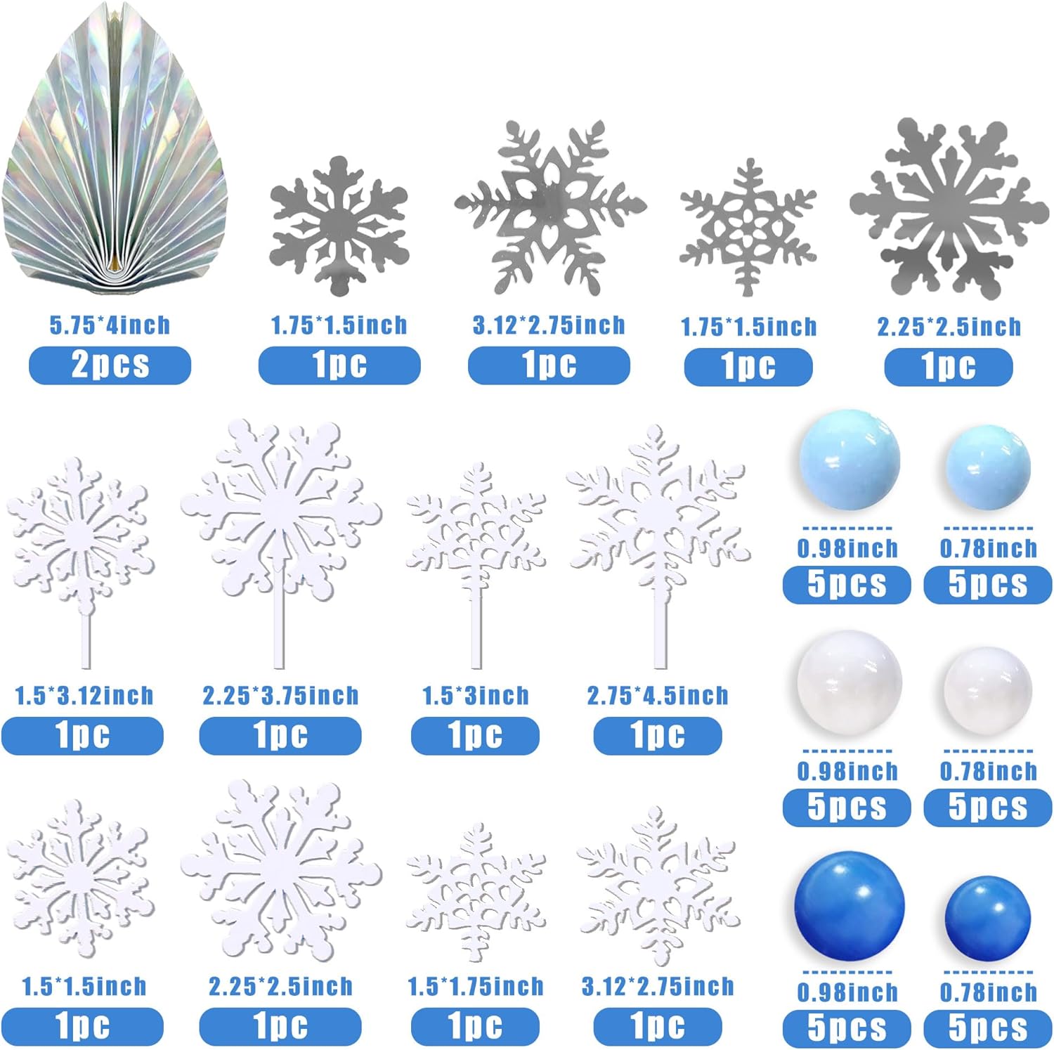44 Stück Schneeflocken-Kuchend – Meal Prep Frozen Bewertung und Preis