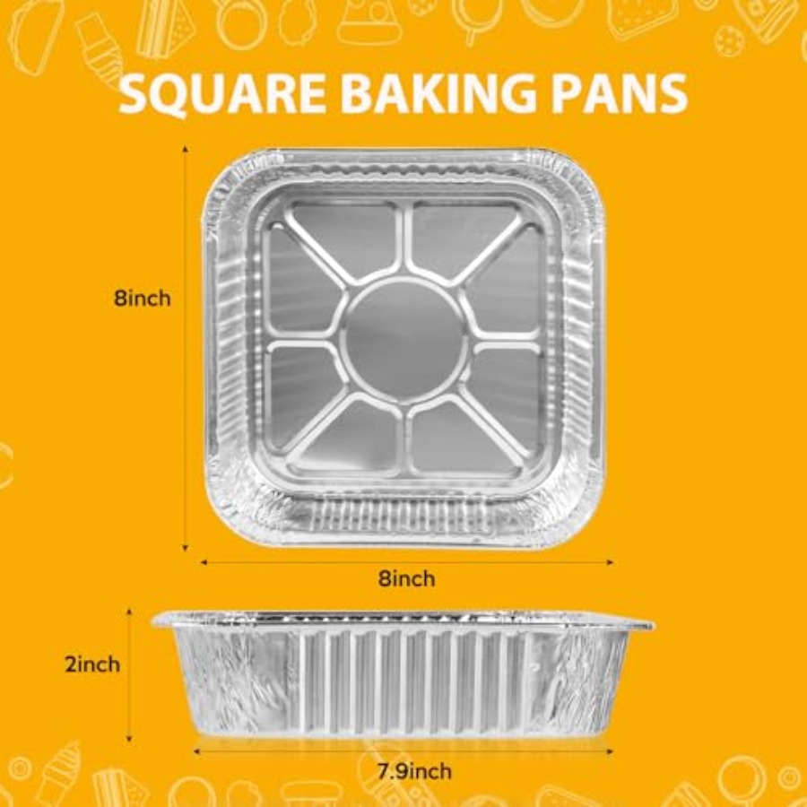 8x8 Zoll Aluminiumfolienpfanne – Meal Prep Container Bewertung und Preis