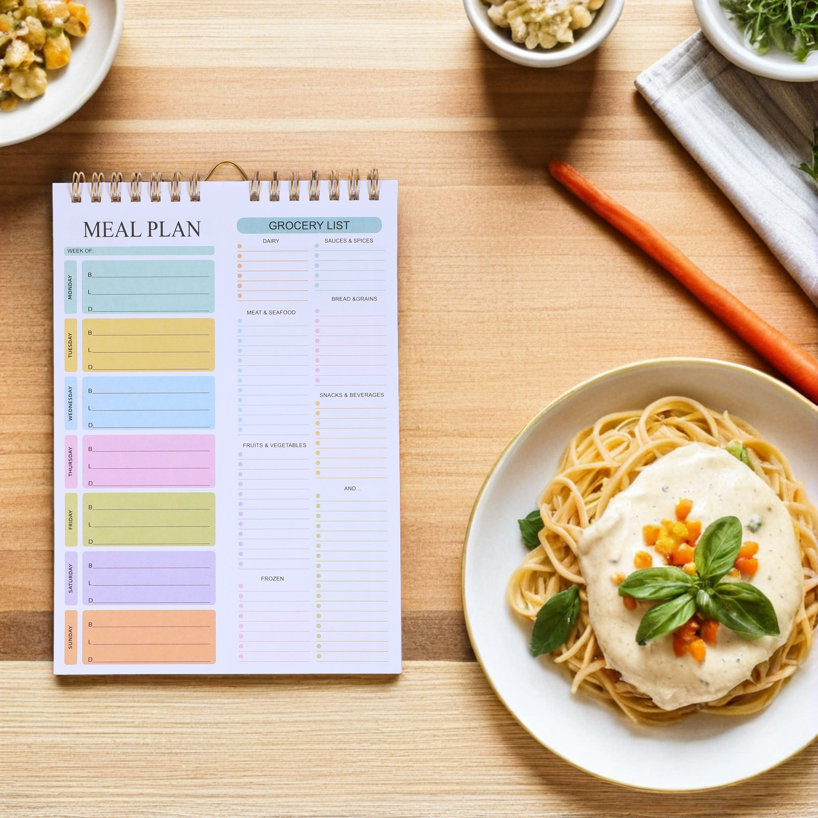 A5 Spiral-Wochenplaner für Mah – Meal Prep Menu Bewertung und Preis