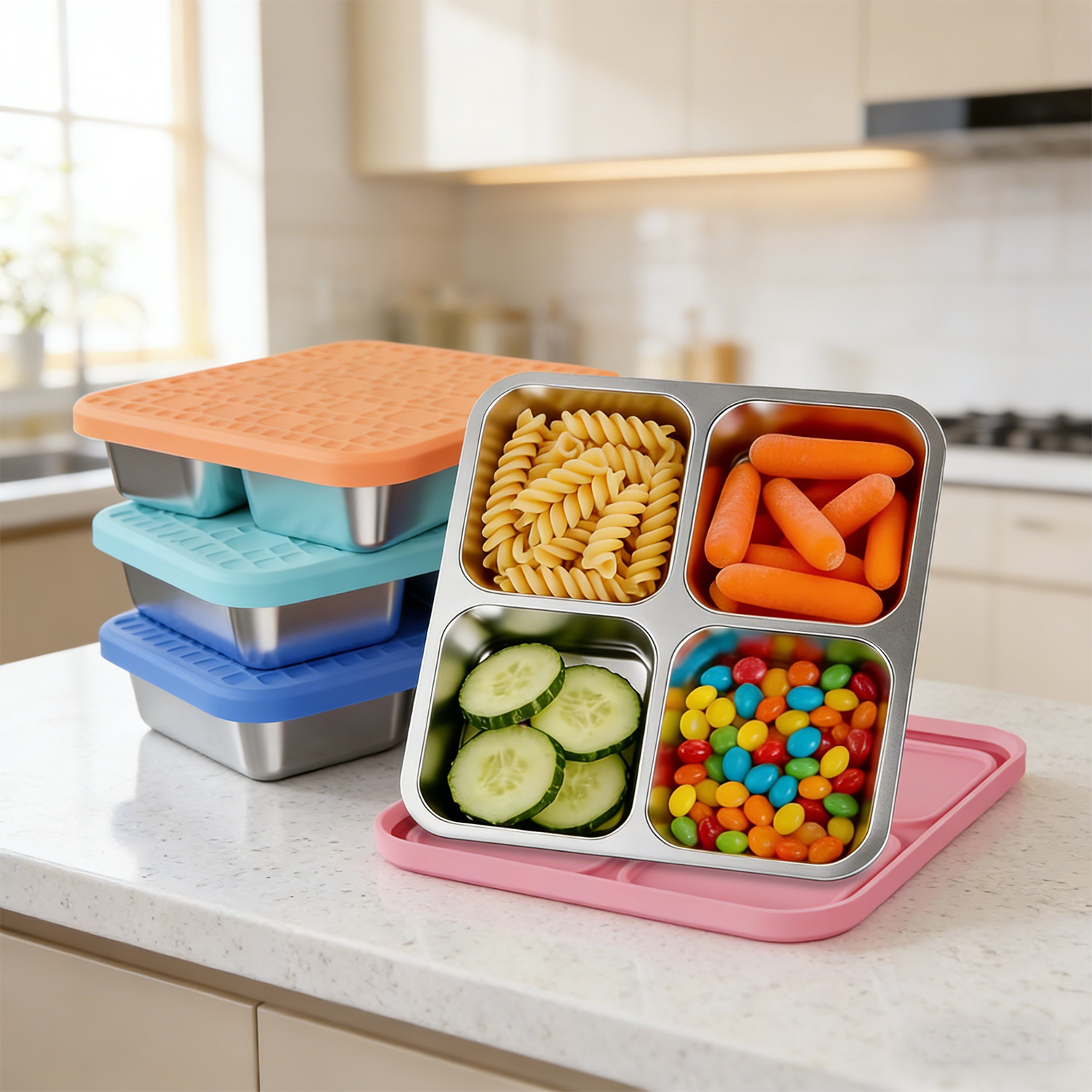 304 Edelstahl-Lunchbox mit 4 F – Meal Prep Container Bewertung und Preis